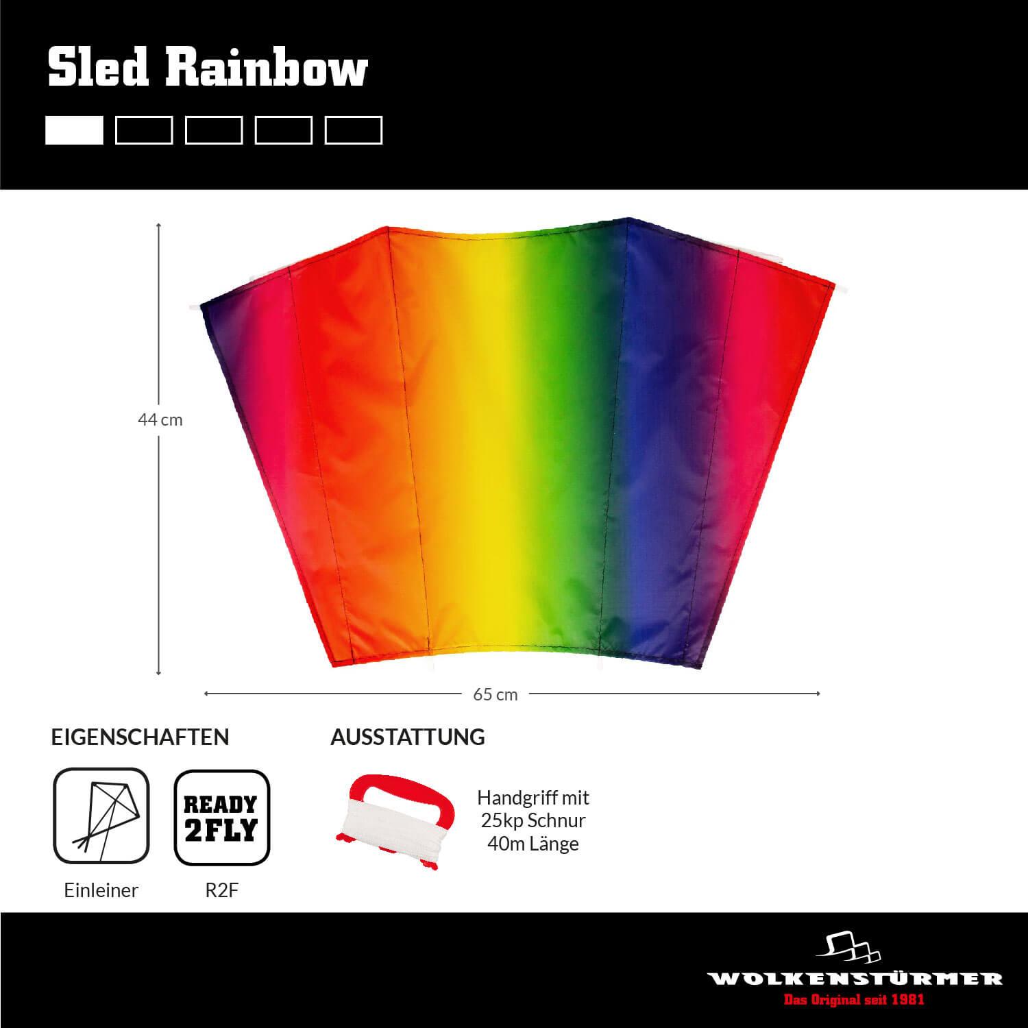 Wolkenstürmer Sled Rainbow Technische Zeichnungen